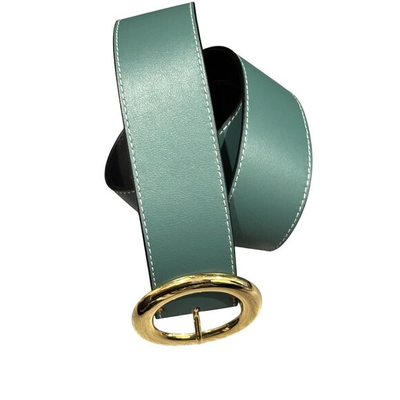 Baltei Studio Round Buckle Belt in Green main image 5